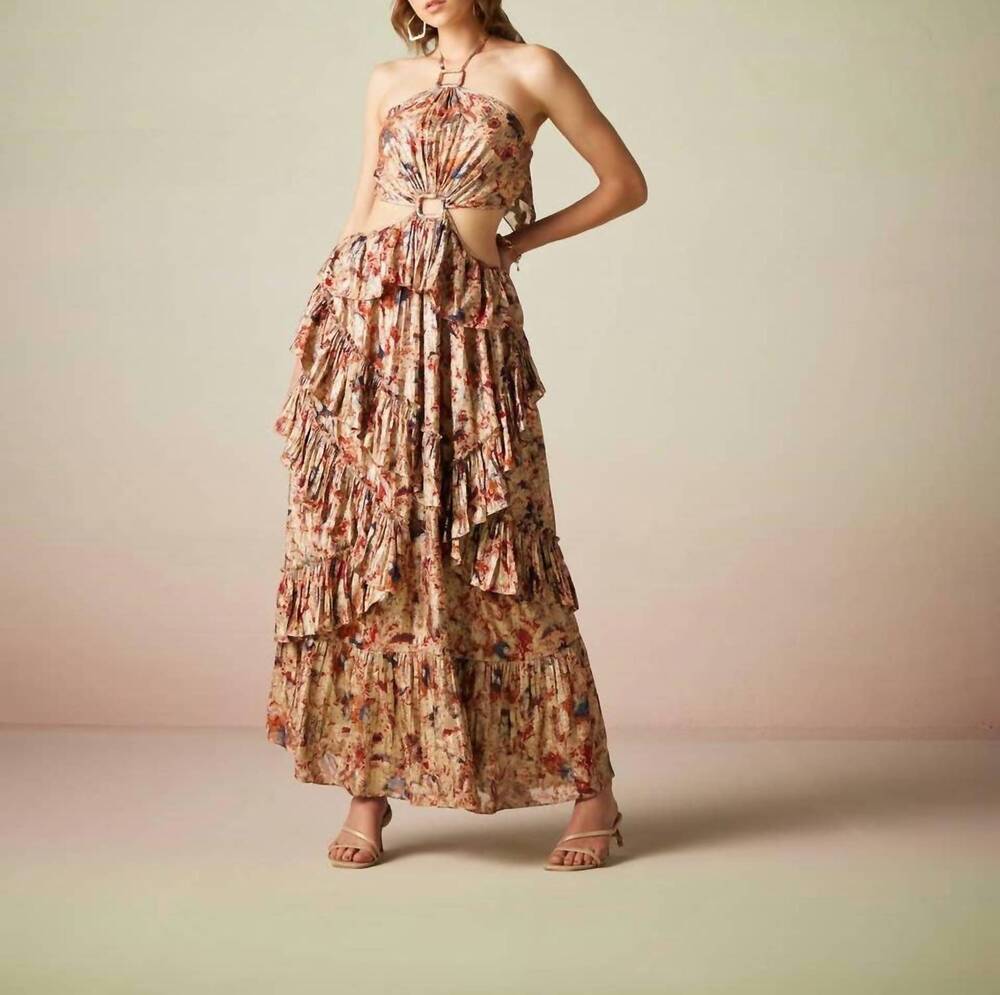 NEW VERB valerie maxi dress in brown